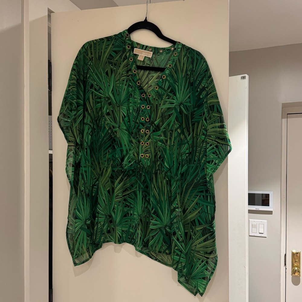 Michael Michael Kors green bathing suit swimsuit coverup